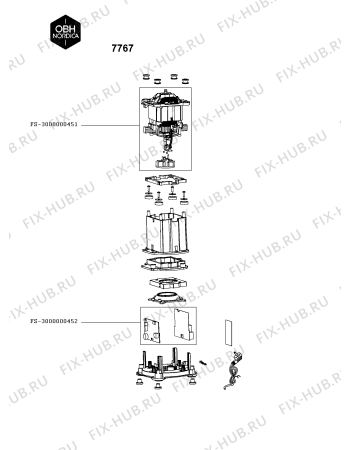 Схема №2 7767 с изображением Блок управления для электромиксера Seb FS-3000000450