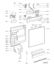 Схема №1 GSF 2990 с изображением Обшивка для посудомойки Whirlpool 480140100688