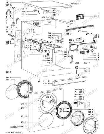 Схема №1 TF 4106 E с изображением Декоративная панель для стиральной машины Whirlpool 481245310952