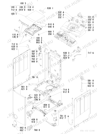 Схема №1 AWT 8328 S с изображением Декоративная панель для стиральной машины Whirlpool 481245214273