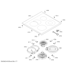 Схема №4 HCA854450A с изображением Стеклокерамика для плиты (духовки) Bosch 00712085