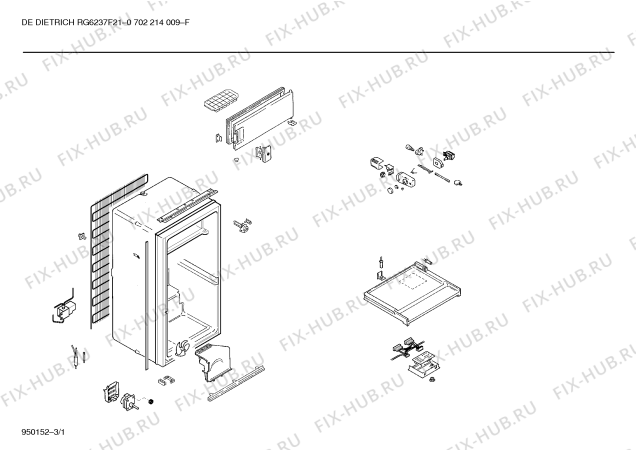 Схема №2 KIFDDS2FF RG6237F21 с изображением Дверь морозильной камеры для холодильника Bosch 00278208