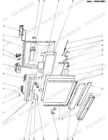 Взрыв-схема посудомоечной машины Indesit D3310WN (F002048) - Схема узла