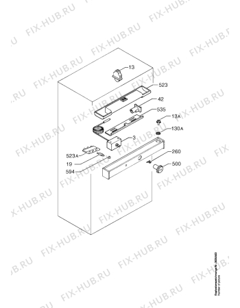 Взрыв-схема холодильника Aeg S2880TI - Схема узла Electrical equipment