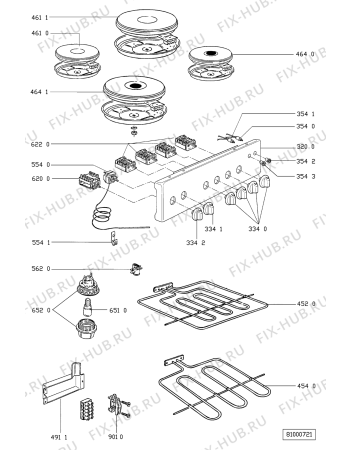 Схема №2 SNI 4610 WS с изображением Всякое для духового шкафа Whirlpool 481946279999