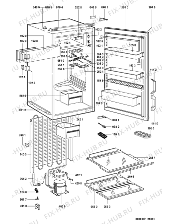 Схема №1 KVE 1432/A/2/BL с изображением Дверца для холодильной камеры Whirlpool 481241618801