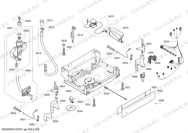 Схема №2 SHX58E25UC с изображением Набор кнопок для посудомойки Bosch 00623914