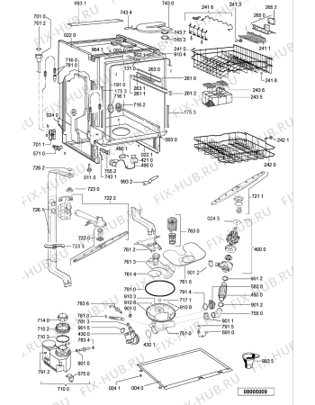 Схема №2 ADG7550 (F092240) с изображением Инструкция по эксплуатации для электропосудомоечной машины Indesit C00359713