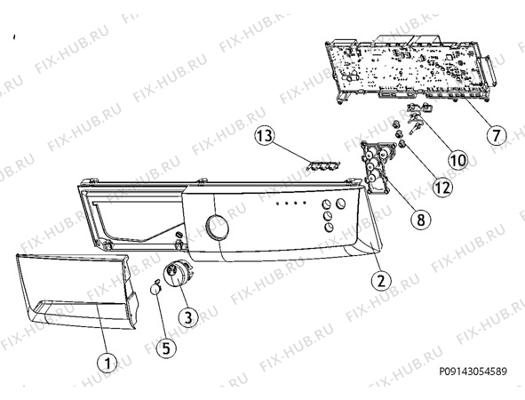 Взрыв-схема стиральной машины Zanussi ZWG186W - Схема узла Section 1