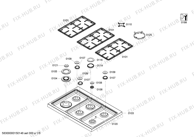 Схема №2 HSB745056N с изображением Шарнир для плиты (духовки) Bosch 00621096