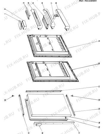 Взрыв-схема холодильника Ariston IME161 (F000525) - Схема узла