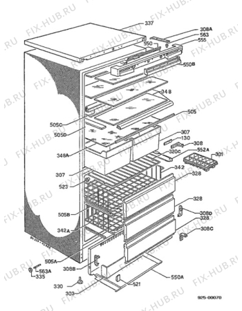 Взрыв-схема холодильника Electrolux ER3034B - Схема узла Housing 001