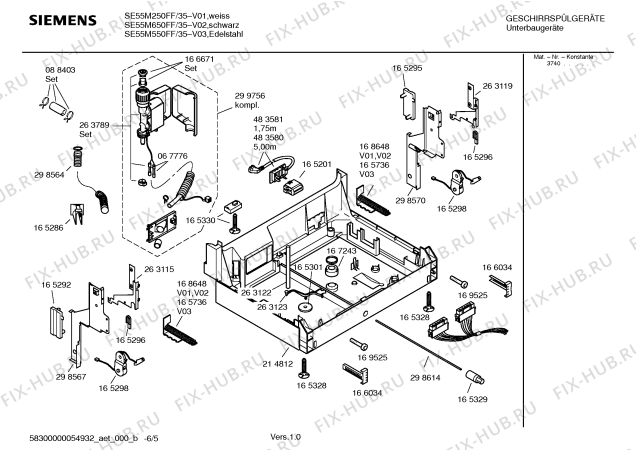 Схема №4 SGI55M06FF с изображением Краткая инструкция для электропосудомоечной машины Bosch 00591019