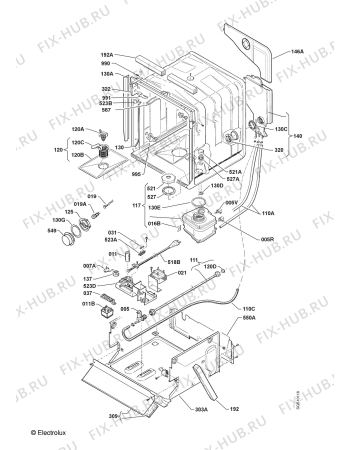 Взрыв-схема посудомоечной машины Therma GS55VB800 - Схема узла Housing 001