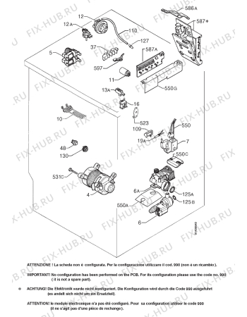 Взрыв-схема стиральной машины Zanker 1400 - Схема узла Electrical equipment 268