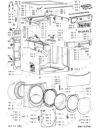 Схема №2 716 BC/TS с изображением Рукоятка для стиралки Whirlpool 481245216798