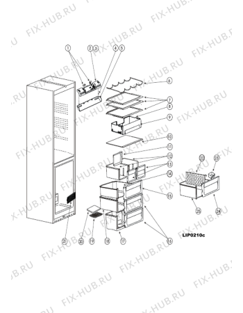 Взрыв-схема холодильника Hotpoint-Ariston RMB11851SF (F046119) - Схема узла