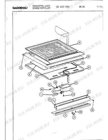 Схема №10 SK400050 с изображением Крышка для холодильной камеры Bosch 00294135