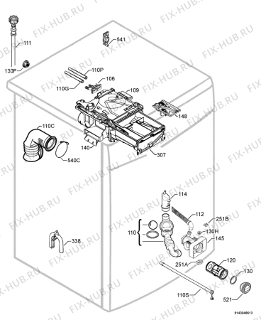 Взрыв-схема стиральной машины Rex Electrolux RWF10140W - Схема узла Hydraulic System 272