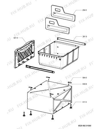 Схема №1 AMC892 с изображением Объединитель для стиралки Whirlpool 481244011057