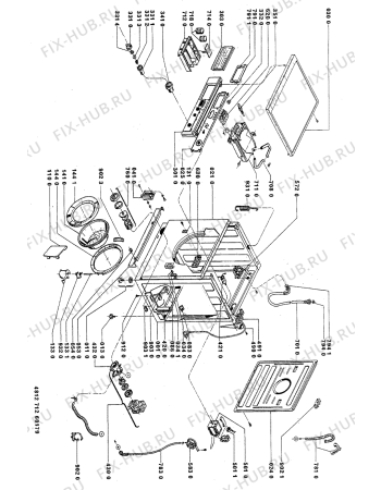 Схема №2 AWG 383/WP с изображением Ручка (крючок) люка для стиральной машины Whirlpool 481949869943