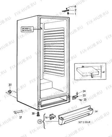 Взрыв-схема холодильника Electrolux AR8319C - Схема узла C10 Cabinet