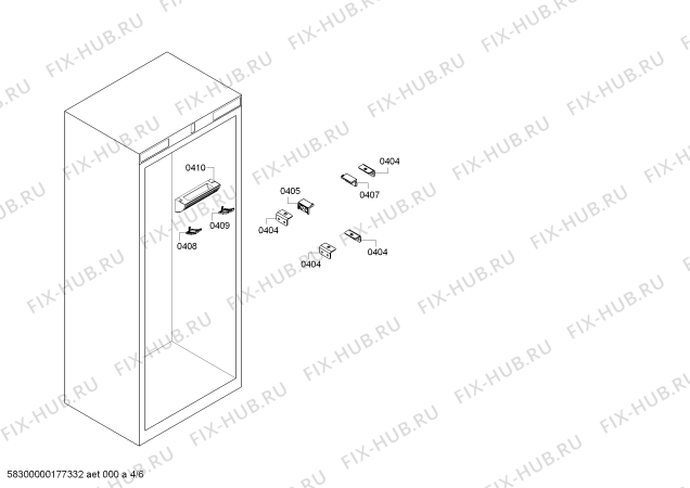 Взрыв-схема холодильника Miele CIR36M1ER1 - Схема узла 04