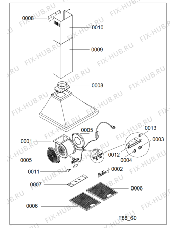 Схема №1 208094004402 4011029 с изображением Электромотор для вентиляции Whirlpool 481236118491