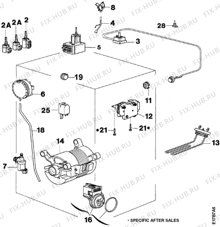 Взрыв-схема стиральной машины Zanussi TL973V - Схема узла Electrical equipment