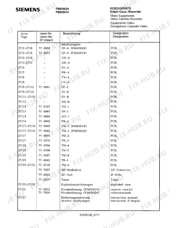 Схема №14 FM636Q4 с изображением Инструкция по эксплуатации для видеотехники Siemens 00530645