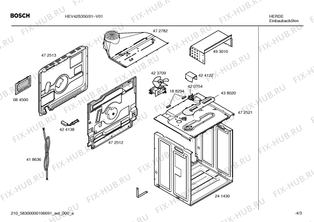 Взрыв-схема плиты (духовки) Bosch HEV42S350 Horno bosch pol.mltf_basc.inox.reloj et - Схема узла 03