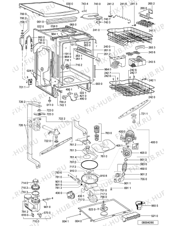 Схема №2 GSFP 2159 WS с изображением Панель для электропосудомоечной машины Whirlpool 481245372959