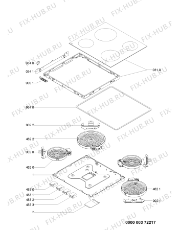 Схема №1 PCTOC140060NE с изображением Втулка для плиты (духовки) Whirlpool 480121104124