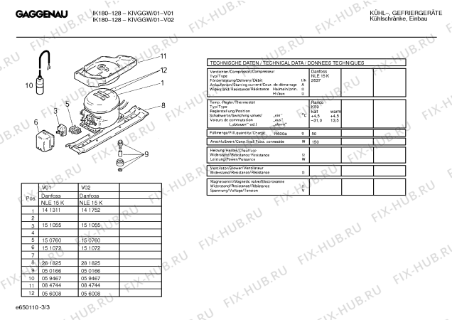 Схема №1 KIMGGY1RK IC190-930 с изображением Плата для холодильной камеры Bosch 00296993