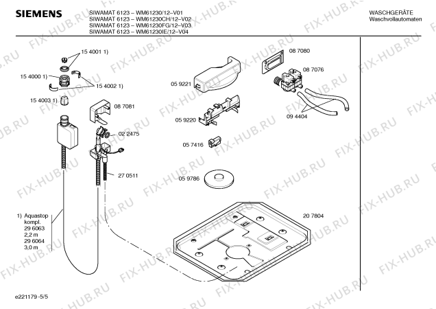 Схема №2 WM61430 SIWAMAT 6143 с изображением Инструкция по эксплуатации для стиральной машины Siemens 00518968