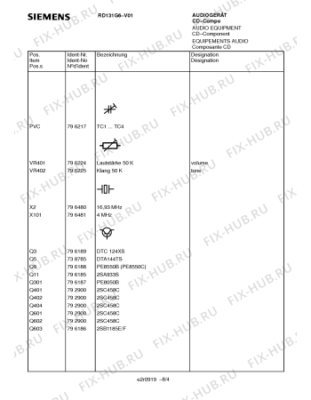 Схема №2 RD131G6 с изображением Инструкция по эксплуатации для телевизора Siemens 00531222