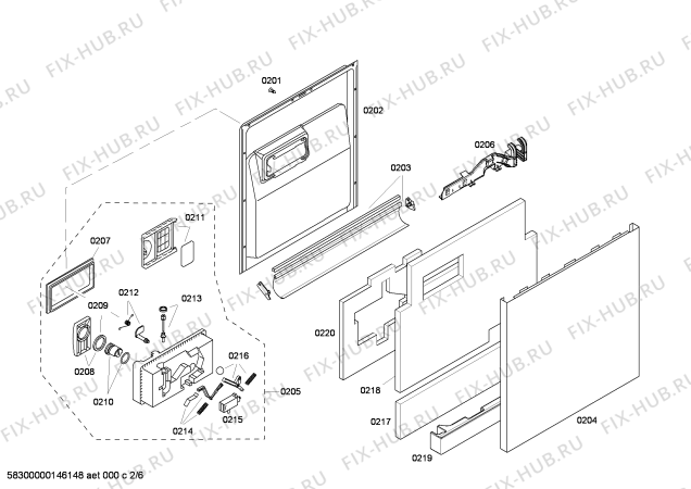 Схема №4 SHE55C06UC с изображением Панель управления для посудомоечной машины Bosch 00669119