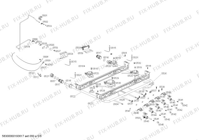 Схема №2 HSG18I22SE COCINA PRO6000 IX CHILE с изображением Боковая часть корпуса для духового шкафа Bosch 12005309