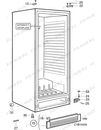 Взрыв-схема холодильника Electrolux ER8393C - Схема узла C10 Cabinet