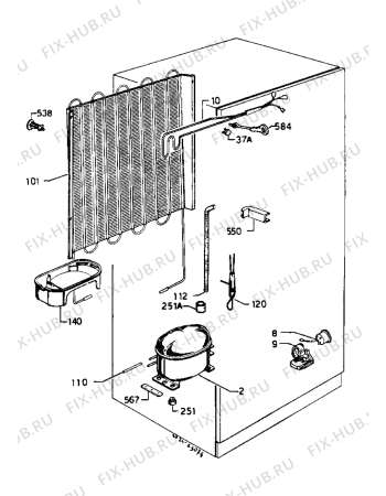 Взрыв-схема холодильника Marijnen CM2063DBS - Схема узла Cooling system 017