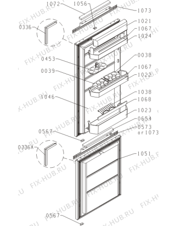Взрыв-схема холодильника Korting KSI17895CNFZ (576836, HZFI2828AFV) - Схема узла 02