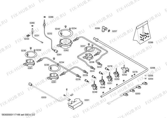 Взрыв-схема плиты (духовки) Bosch PCD652MEU - Схема узла 02