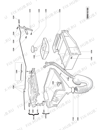 Взрыв-схема стиральной машины Hoover HWU085MBWG - Схема узла