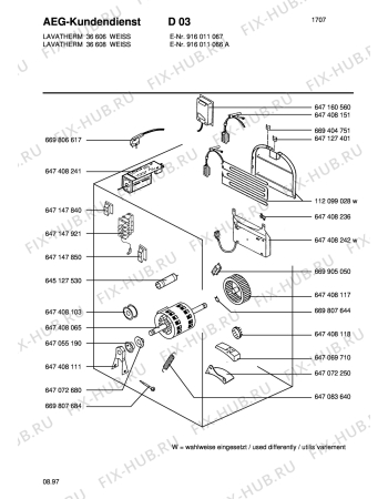 Взрыв-схема стиральной машины Aeg LTH36606 - Схема узла Section3