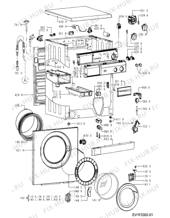 Схема №1 AWV 513/2 с изображением Декоративная панель для стиралки Whirlpool 481245213608