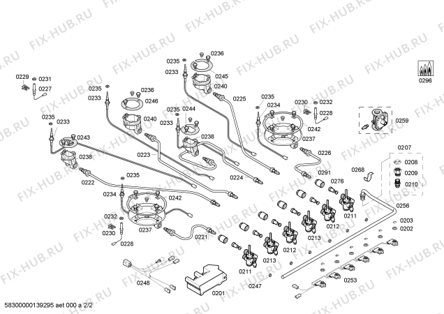 Взрыв-схема плиты (духовки) Bosch PCT915B90A ENC.PCT915B90A 4G+2W 90F BOSCH - Схема узла 02