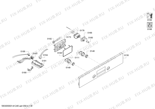 Схема №3 HE23AB520C с изображением Кабель для духового шкафа Bosch 00614759