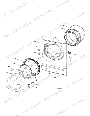 Схема №3 WDF740AUK (F054738) с изображением Инструкция по обслуживанию для стиральной машины Indesit C00265239