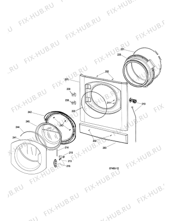 Схема №3 WDF740AUK (F054738) с изображением Наставление для стиральной машины Indesit C00265242