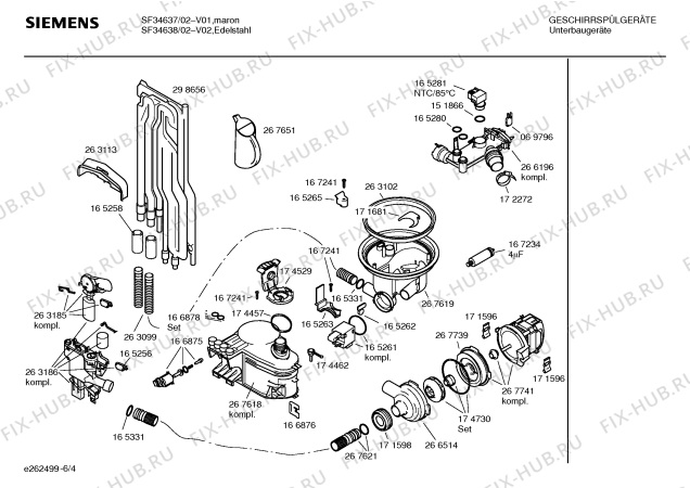 Схема №5 SF24230 с изображением Инструкция по эксплуатации для посудомойки Siemens 00525069